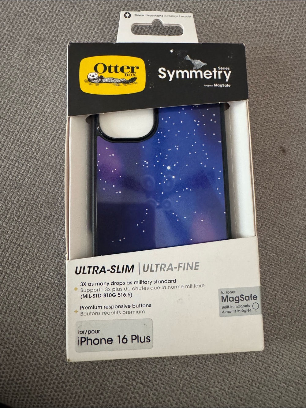OtterBox Symmetry Series MagSafe Case for iPhone 16 Plus - Purple Galaxy/Navy